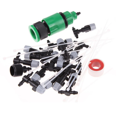 Garden Mist Cooling System 15 Pieces Sprayers Nozzles 10m Micro Sprayer Water Spray Mist Nozzle High Pressure Misting