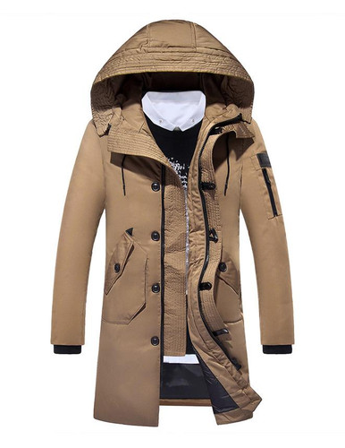 IEMUH Casual Long White Duck Down Jacket Men Autumn Winter Warm Coat Men's Ultralight Duck Down Jacket Male Windproof Parka