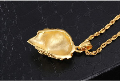 Iced out Necklace 316L Stainless steel  lion head mouth set auger pendant necklace high quality hip hop men jewelry