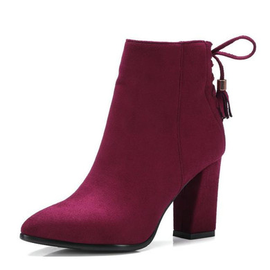 QUTAA 2016 Women Shoe Zipper Ladies Square High Heel Black Bow Tie All Match Ankle Boot Women Motorcycle Boots Size 34-43 QUTAA 2016 Women Shoe Zipper Ladies Square High Heel Black Bow Tie All Match Ankle Boot Women Motorcycle Boots Size 34-43