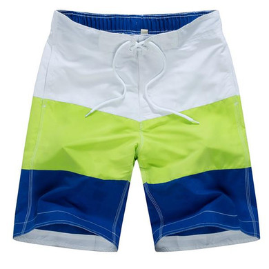 Quick Dry Mens Shorts Bermuda Beach Board Shorts Men Blue Green White Striped Boardshorts Brand Polo Trunks Pockets Printed