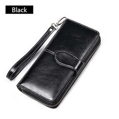 Quality Clutch Fashion New Wallet Split Leather Wallet Female Long Wallet Women Zipper Purse Strap Coin Purse For iPhone 7Plus