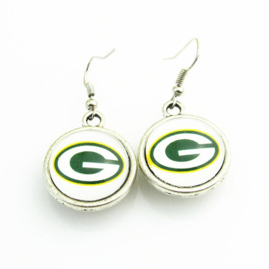 High Quality Double Football Drop Earrings Green Bay Packers Team Logo Drop Earrings For Women Jewelry 10pairs/lot