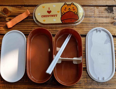 High Quality Cartoon Healthy Plastic Bento Box 600ml Lunch Bento Boxes Food Container Dinnerware Lunchbox Cutlery