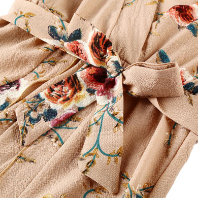 Boho Floral Ruffles Playsuits Women Bodysuits 2017 Summer V-Neck Jumpsuits Rompers Sashes Sexy Beach Girl Chiffon Short Overalls