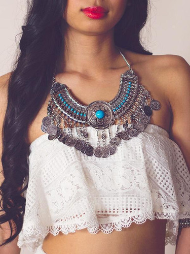 Bohemia Coin Tassels Collar Necklaces Accessories