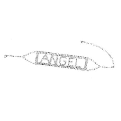 "ANGEL" Rhinestone Chocker