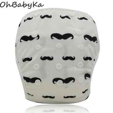 Ohbabyka 30pcs/lots Adjustable Baby Swim Diaper Nappy Pants Reusable Unisex Infant Boys Girls Swim Diaper Cover Trunks Swimwear