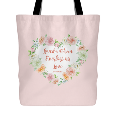 Floral Scripture Tote Bags