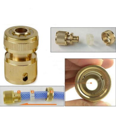 Watering Garden Hose Connector Brass Metal Garden Water Hose Connector Can Be Through Water Pipe Connector Accessories