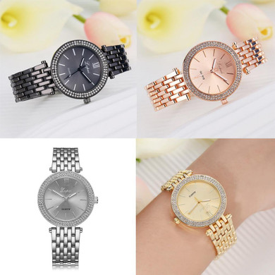 Watches Women Famous Brand Quartz Wristwatch 2017 Female Clock Stainless Steel Band Luxury Women Ladies Watch relogio feminino