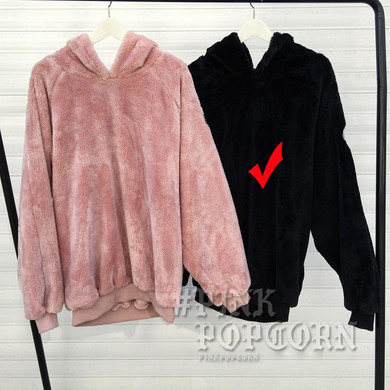 Warm Women Oversize Hoodies Sweatshirts Autumn Winter Solid Color Fleece Long Sleeve Loose Pullover