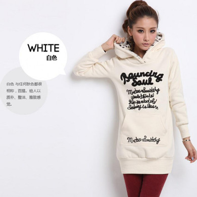 warm women hoodies sweatshirt hots moletom feminino winter coats femme sudaderas mujer letter pocket long hoodie sweatshirts
