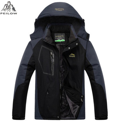 PEILOW Women and Men's Winter Coat outwear fleece thick warm Cotton-Padded parka Windproof waterproof men Jacket hood size M~5XL