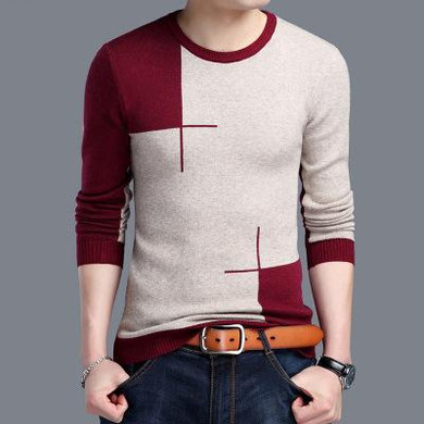 Patchwork Pullover Men O Neck Sweater Men Long Sleeve Shirt Mens Sweaters Wool Casual Dress Brand Cashmere Knitwear Pull Homme