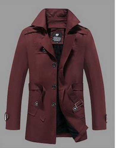 2017 Winter Style Mens Trench Coat Fashion Single Breasted Removable Hooded Slim Long Trench Coat Men Casual Mens Long Coat