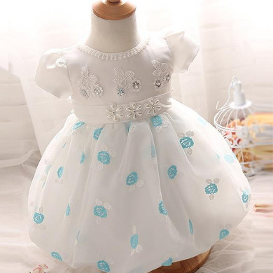 2017 Toddler Girl Dress For Baby Children Flower Girl 1 Year Birthday Dress Kids Formal Wedding Christening Tutu Dress For Party