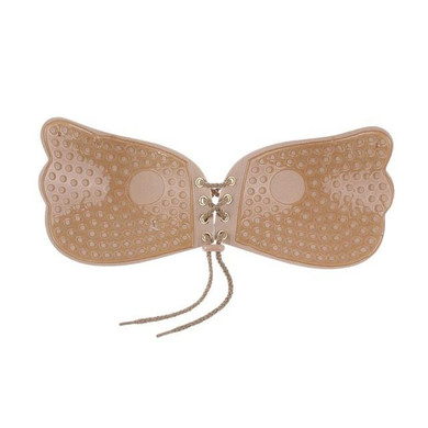 New Silicone Push-Up Strapless Backless Self-Adhesive Gel Magic Stick Invisible Bra Black/Skin