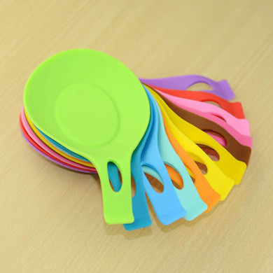 New Silicone Insulation Mat Rest Spatula Holder Heat Resistant Placemat Fork Pad Tray Kitchen Tools Coaster
