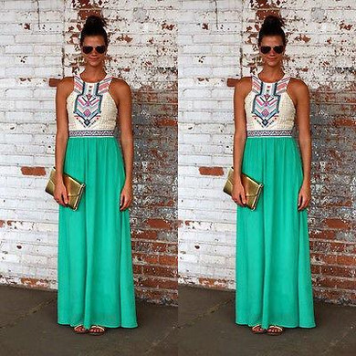 New Sexy Women Summer Long Maxi BOHO Evening Party Dress Beach Dresses Sundress