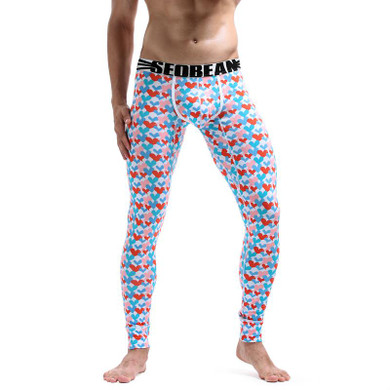 New SEOBEAN man's Long Iohns print underwear comfortable underwear themal cotton Leggings warm male fashion sexy Long Johns