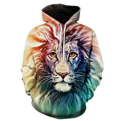 New Sale Animal Style 3d Sweatshirts Men/Women Pullovers Gold Lion Hoodies Jellyfish 3d Sunglasses Cat Pullovers XXXL Men Hoodie