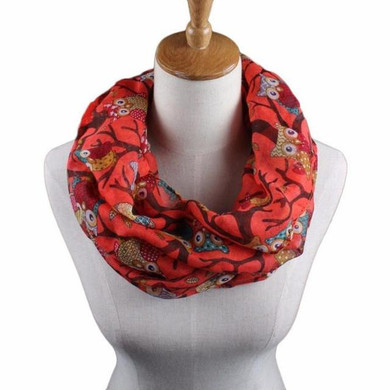 New round neck Scarf women Ladies Owl Pattern Print Scarf Warm Wrap Shawl  bandana  foulard femme cachecol feminino inverno #0