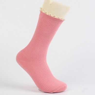 Japanese Harajuku Style Loose Socks Lace Up Fashion Preppy Girls Calcetines Meias Kawaii Sokken Women Solid Color Lolita Sock