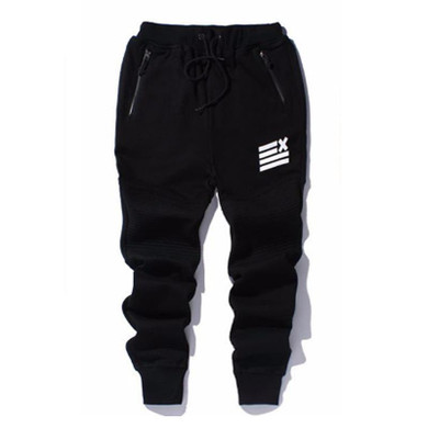 Jamickiki Brand Mens Sportswear Harem Pants 2016 Fashion Printing Activities Pocket with Zipper Black Pleated Trousers Men K08