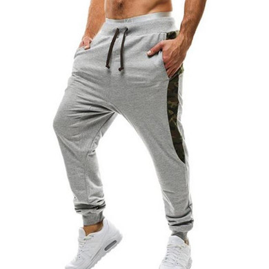 Jamickiki Brand Pantalon Homme 2016 Fashion Harem Pants Men Camo Patchwork Fitness Cotton Sweatpants  Bodybuilding Trousers