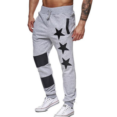Jamickiki Brand Harem Pants Men 2016 New Fashion Mens Bodybuilding Star Printing Long Length Sportswear Sweatpants High Quality