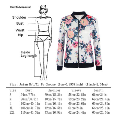 Fashion Floral Print Women Basic Coats 2017 Autumn Winter Bomber Jacket Long Sleeve Casual Basic Jackets jaqueta feminina