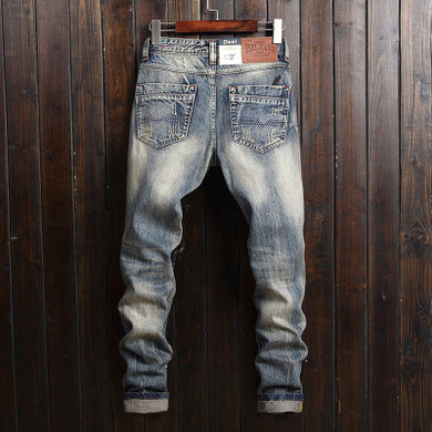 Fashion Designer Men Jeans High Quality Gray Color Ripped Jeans For Men Distressed Pants DSEL Brand Jeans Men 100% Cotton