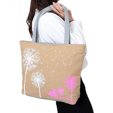 Fashion Dandelion Canvas Bag Flowers Women Handbag Shoulder Bags Women Messenger Bags LXX9