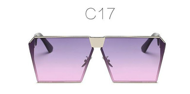 Fashion Color Women Sunglasses Unique Oversize Shield UV400 Gradient Vintage eyeglasses frame for Women Sunglass New 2017