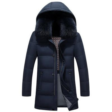 2017 new brand clothing jackets thick keep warm men is down jacket high quality fur collar hooded down jacket winter coat Male