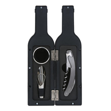 Bar Tools Bottle Shaped Red Wine Pourer Champagne Bottle Openers Set Corkscrews Openors Decanter Aerating Stopper Drop Stop Ring