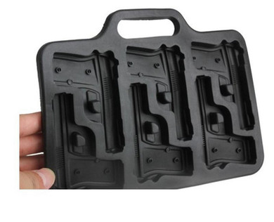 Party Drink Ice Cube Tray Cool Pistol Gun Style Ice Cube Mold Ice Cream Maker Mould Tool Kitchen Bar Accessories