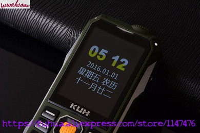Orignal KUH T998 unlocked rugged mobile phone shockproof dustproof GPRS power bank bluetooth 3.0 flashlight FM MP3 MP4