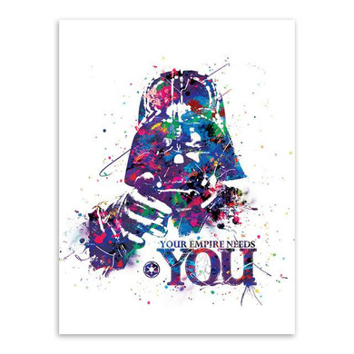 Original Watercolor Star War Vintage Movie A4 Poster Print Darth Vader Picture Home Wall Art Decoration Canvas Painting No Frame