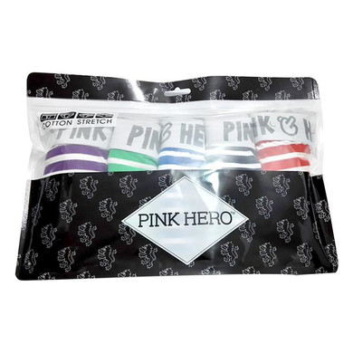Pink Heroes Men Underwear Boxers Fashion Striped Cotton Mens Boxer Underwear Cheap Brand Clothing Men Underwear Shorts 5pcs/lot