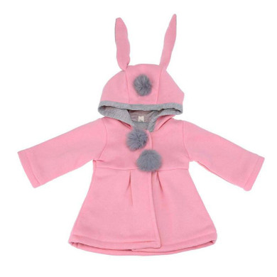 Pink Cute Rabbit Winter Baby Coat Hooded Bunny Newborn Girls Tops Jacket Kids Warm Outerwear Holiday Costume