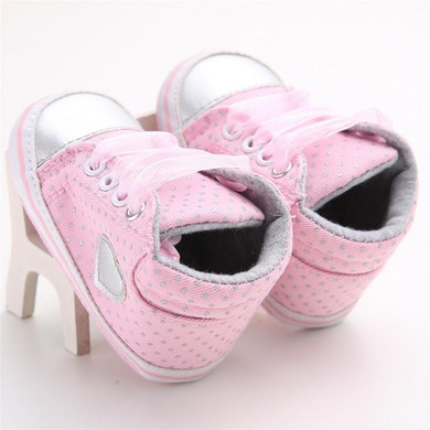 Pink branded girls shoes kids chaussures baby girl sport sneakers dots infant booties children boots first walkers bebe sapatos