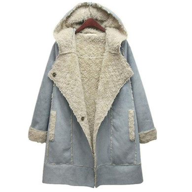 European Style Winter Jacket Women Thick Lamb Wool Suede CoatsWoolen Winter Coat Women Hooded Warm Parkas Jackets Female C2622