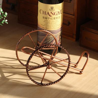 European style Metal Red wine rack Bronze Iron wheels Design Wine Holder Home Bar Decor Shelf display Beer whisky wine Bottles