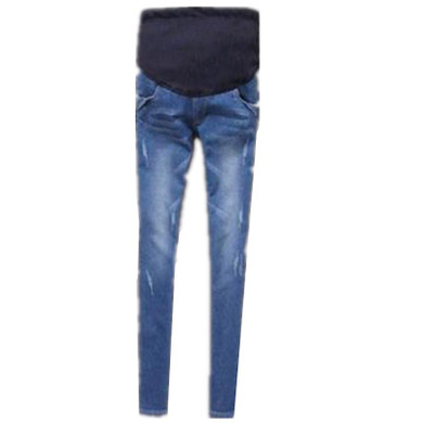Elastic Waist 100% Cotton Maternity Jeans Pants For Pregnancy Clothes For Pregnant Women Legging Spring Autumn Winter 2017 B0183
