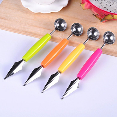 Multi Function Stainless Steel Fruit Carving Ice Cream Scoop