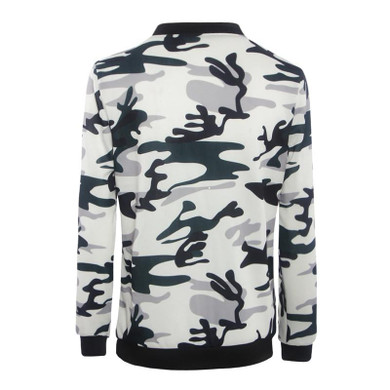 EIFFTER Camouflage Printed Women Jacket New Spring Autumn Femme Stand Collar Baseball Jackets Colorful Bomber Jacket Coat 0078