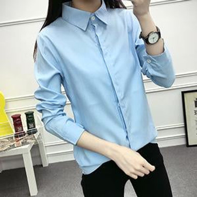 Office Blouse Women Long Sleeve Blouse Shirt 2017 Autumn New Solid Colour Fit Female Tops Korean Fashion Elegant Women Shirt Office Blouse Women Long Sleeve Blouse Shirt 2017 Autumn New Solid Colour Fit Female Tops Korean Fashion Elegant Women Shirt