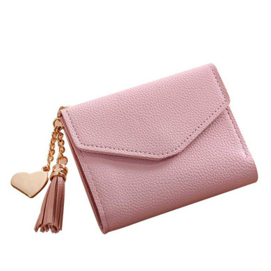Ocardian Band Women Simple Short Wallet Tassel Coin Purse Card Holders Handbag Womens Wallets And Purses 5#0918